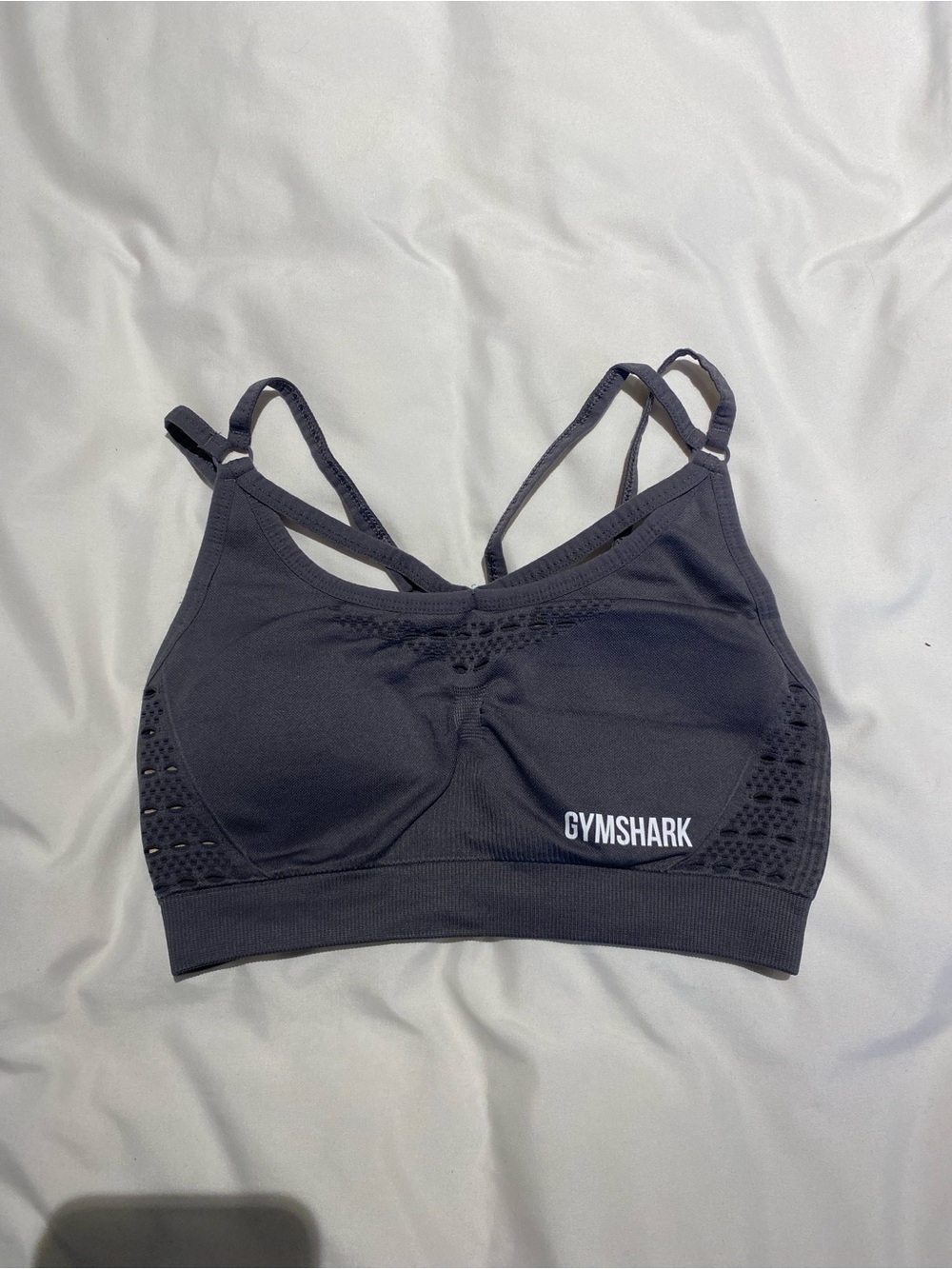 Gymshark Black Seamless Strappy Sports Bra
